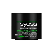 Plaukų formavimo vaškas Syoss Max Hold Wax Medium Shine, 150ml kaina