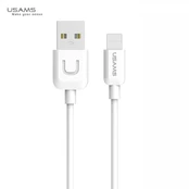 Laidas Usams IPUSBXD02, Lightning/USB, 1 m, balta kaina