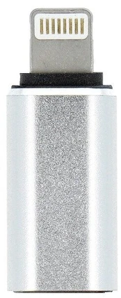 Adapteris, Lightning/USB Type-C, sidabro