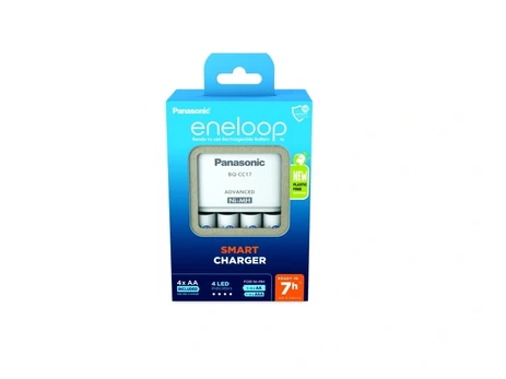 Elementų kroviklis PANASONIC Eneloop Advanced, AA/AAA +4 vnt AA 1900mAh elementai