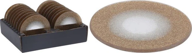 Žvakidė GLITTER PLATE, aukso sp., 10 cm