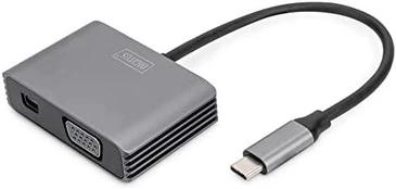 DIGITUS USB-C - mini DP+VGA Adapter 20cm | DA-70825