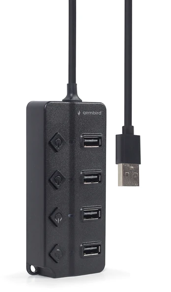 GEMBIRD USB 2.0 powered 4-port hub | UHB-U2P4P-01