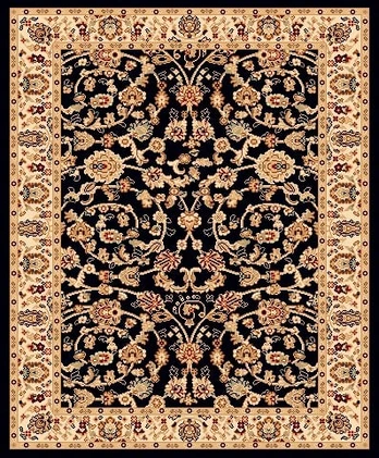 Kilimas Domoletti 2723b_h0115, juodas, 150 cm x 100 cm