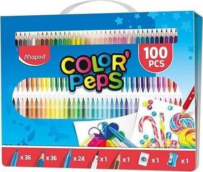 Piešimo reikmenų rinkinys MAPED ColorPeps, 100 vnt
