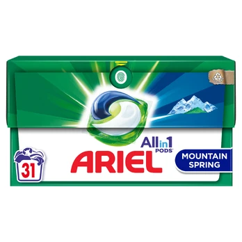 Procter Gamble Skalbimo kapsulės Ariel Mountain spring, 31 vnt