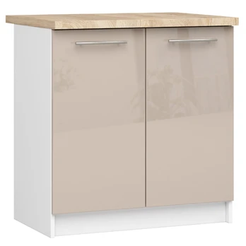 Virtuvės spintelė OLIWIA S 80 cm, balta/ruda