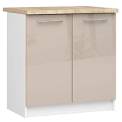 Virtuvės spintelė OLIWIA S 80 cm, balta/ruda kaina