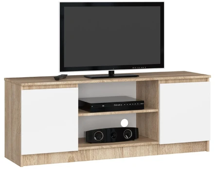 TV staliukas K140, ąžuolo/balta