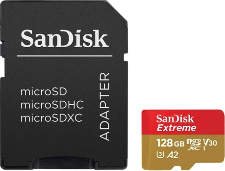 Atminties Kortelė SanDisk Extreme microSDXC 128GB + 1 year Rescue