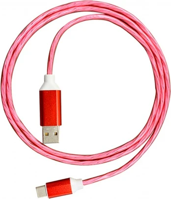 Kabelis Platinet USB, USB Type C, 1 m, raudona