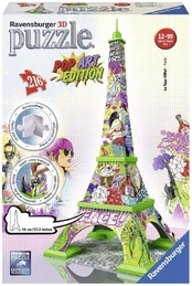 3D Puzzle Eifel Tower Pop Art - RAVENSBURGER dėlionė kaina