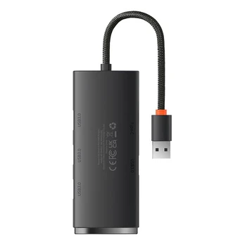 Hub 4w1 Baseus Lite Series USB do 4x USB 3.0 25cm (czarny)