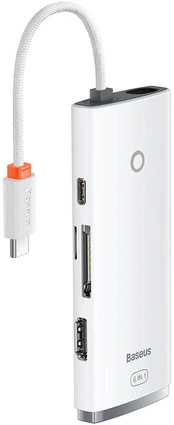 Jungčių stotelė / adapteris USB C kištukas - 2xUSB3.0, HDMI, USB C PD (krovimo), SD/Micro SD lizdai BASEUS
