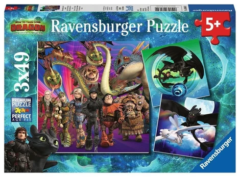 Puzzle 3X49 Dragon - RAVENSBURGER dėlionė