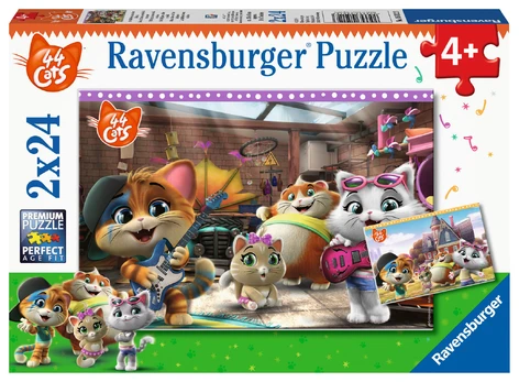 Puzzle 2x24 44 Cats - RAVENSBURGER dėlionė