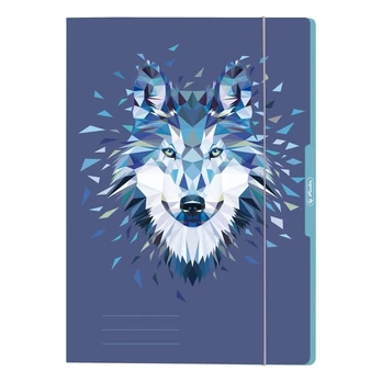 Aplankas su gumine juostele Herlitz Wild Animals/Vilkas A4