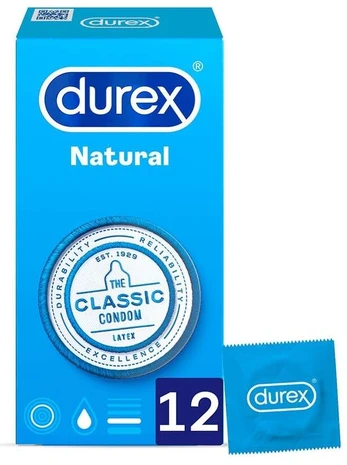 Prezervatyvai DUREX NATURAL PLUS 12 vnt