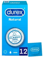Prezervatyvai DUREX NATURAL PLUS 12 vnt kaina