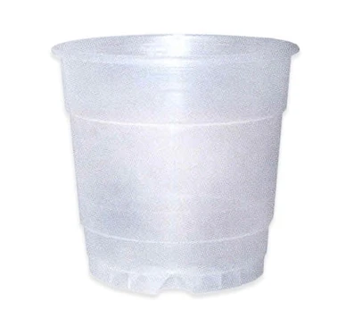 Vazonas MCH15, plastikinis, Ø 15 cm, skaidrus