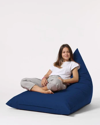 Lauko sėdmaišis Pyramid Big Bed Pouf-Blue Mėlyna