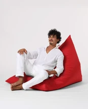 Lauko sėdmaišis Pyramid Big Bed Pouf-Red Raudonas kaina