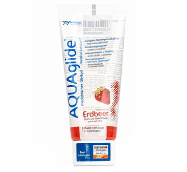 Lubrikantas AQUAGLIDE braškės 100 ml