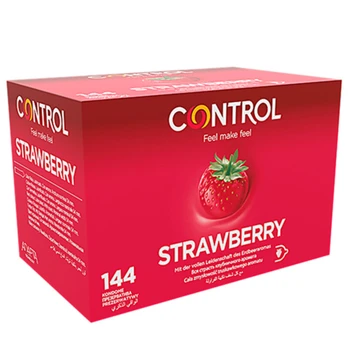 Prezervatyvai CONTROL ADAPTA STAWBERRY 144 vnt