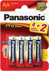 Elementai Panasonic LR6PPG Pro Power, AA, 1.5 V, 6 vnt. kaina