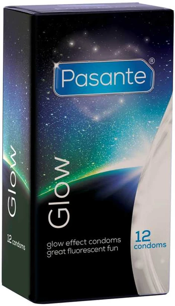 Prezervatyvai PASANTE GLOW IN THE DARK 12 vnt