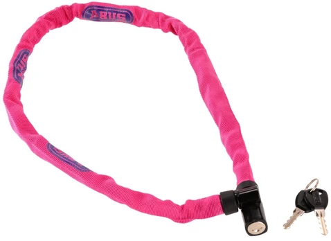 Dviračio spyna Abus 4804K, juoda/rožinė, 750 mm