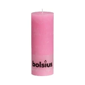 Žvakė, cilindrinė Bolsius Rustic Shine Misty pink, 85 h, 190 mm kaina