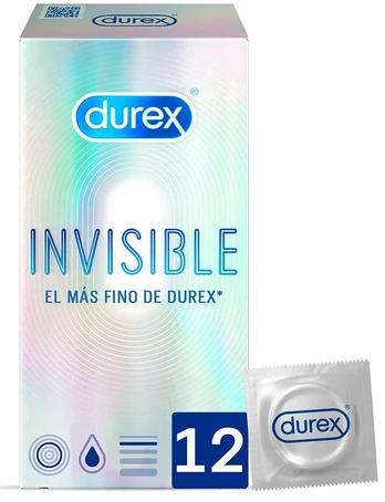 Prezervatyvai DUREX INVISIBLE EXTRA THIN 12 vnt