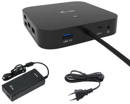 I-TEC USB-C HDMI DP DOCK PD100W/2X LCD DOCK + CHARGER-C112W