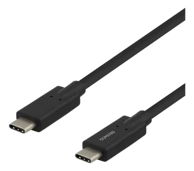 Kabelis DELTACO USBC-1503M USB-C - USB-C, 5Gbit/s, 5A, 2M, juodas
