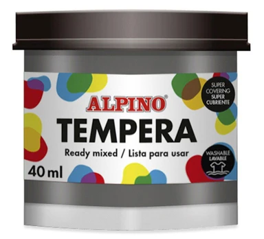 Guašas (tempera) ALPINO, juoda, 40 ml