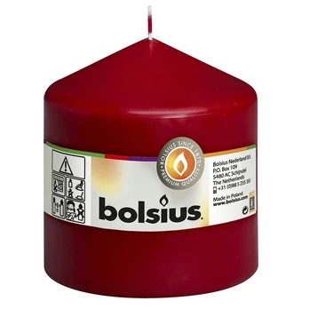 Žvakė, cilindrinė Bolsius Wine red, 45 h, 100 mm