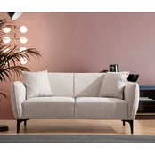 Trivietė sofa Belissimo-Off White Balta kaina