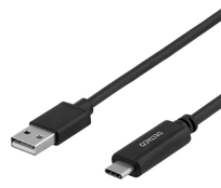 USB 2.0 kabelis DELTACO, USB-A - USB-C , LSZH, 2m, juodas kaina