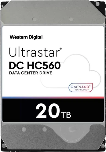 Serverių kietasis diskas (HDD) Western Digital Ultrastar DC HC560, 512 MB, 3.5", 20 TB