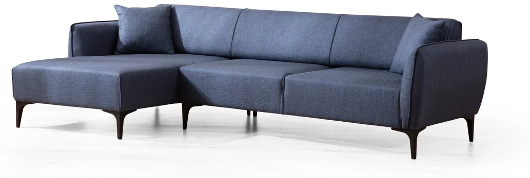 Minkštas kampas Belissimo Left-Blue Mėlyna