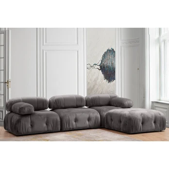 Minkštas kampas Bubble Corner ( L1-O1-1R -Puf)-Grey Pilka
