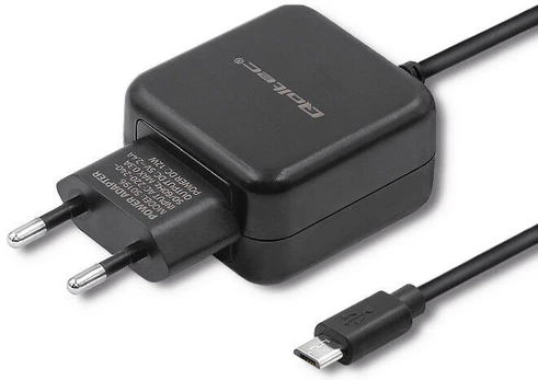 Įkroviklis Qoltec 50196, Micro USB/Europlug, juoda, 12 W