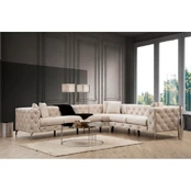 Hanah Home Kampinė sofa Como Left - Ecru kaina