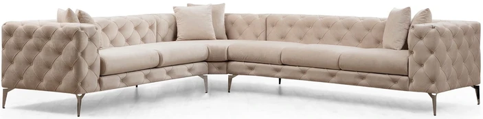 Hanah Home Kampinė sofa Como Right - Ecru kaina