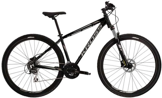 Dviratis kalnų Kross Hexagon 6.0, 29 ", S rėmas, juodas/pilkas