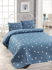 Lovatiesė Mijolnir Single Bedspread Set, mėlyna/balta, 160 cm x 220 cm kaina