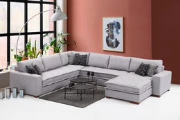 Minkštas kampas Lena Corner-Light Grey Šviesiai pilka kaina