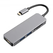 USB šakotuvas RoGer USB-C Hub 5in1 kaina
