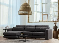 Minkštas kampas Lily Corner Left Grey Pilka kaina